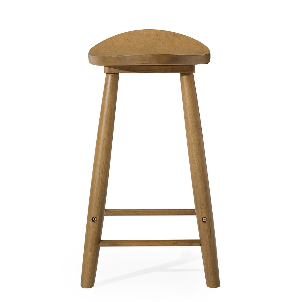 Maven Lane Luna Counter Stool in Rustic Natural Wood Finish   Rustic Natural   Counter   26\