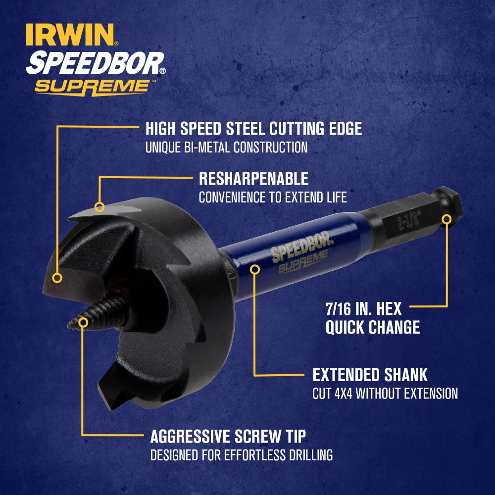 IRWIN SPEEDBOR SUPREME SP Self Feed Bit 2 1/8