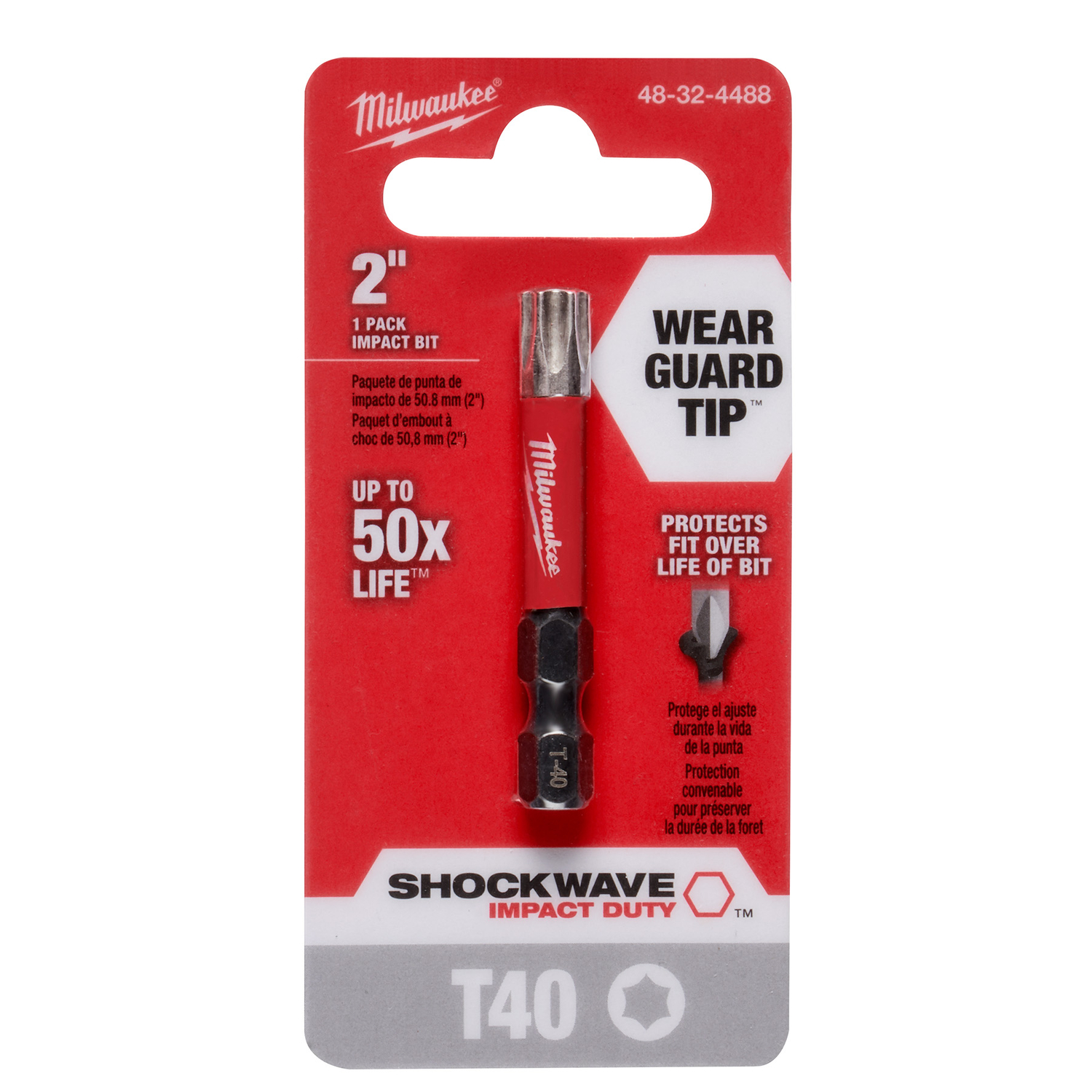 MW Shockwave Torx T40 X 2 in. L Impact Power Bit Steel 1 pc