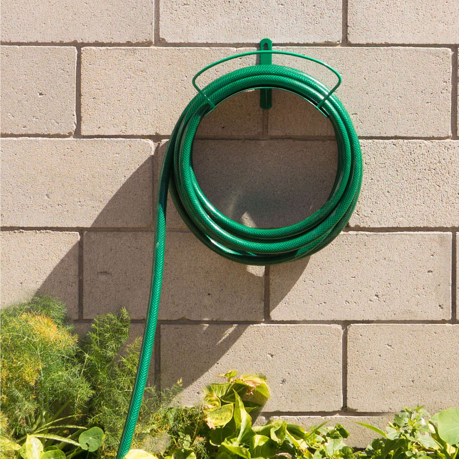 Yard Butler 100 ft. Green Wall Mounted Hose Hanger