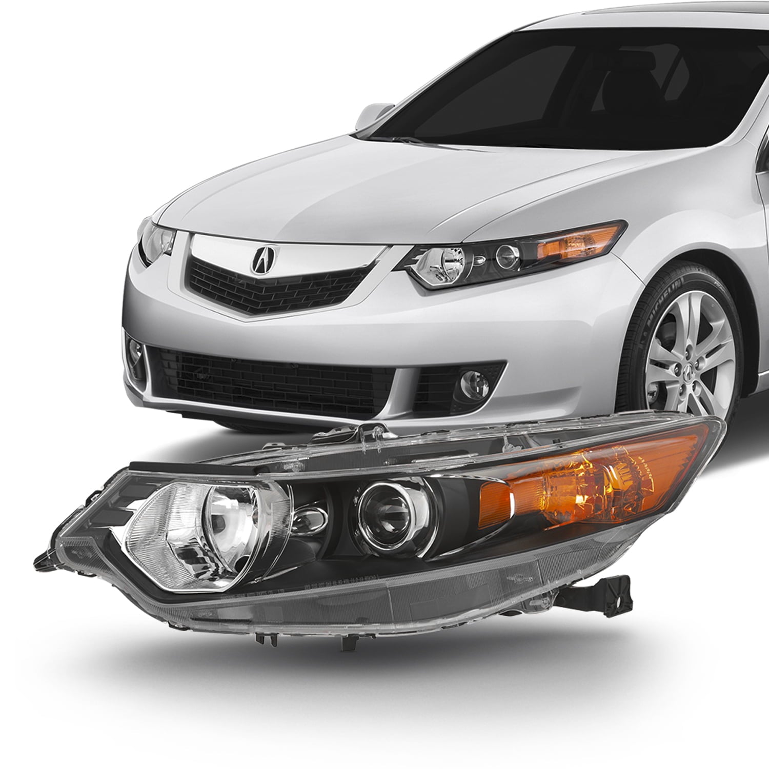 For Acura TSX 2009 2010 2011 2012 2013 2014 HID Type Headlights Left+Right Side