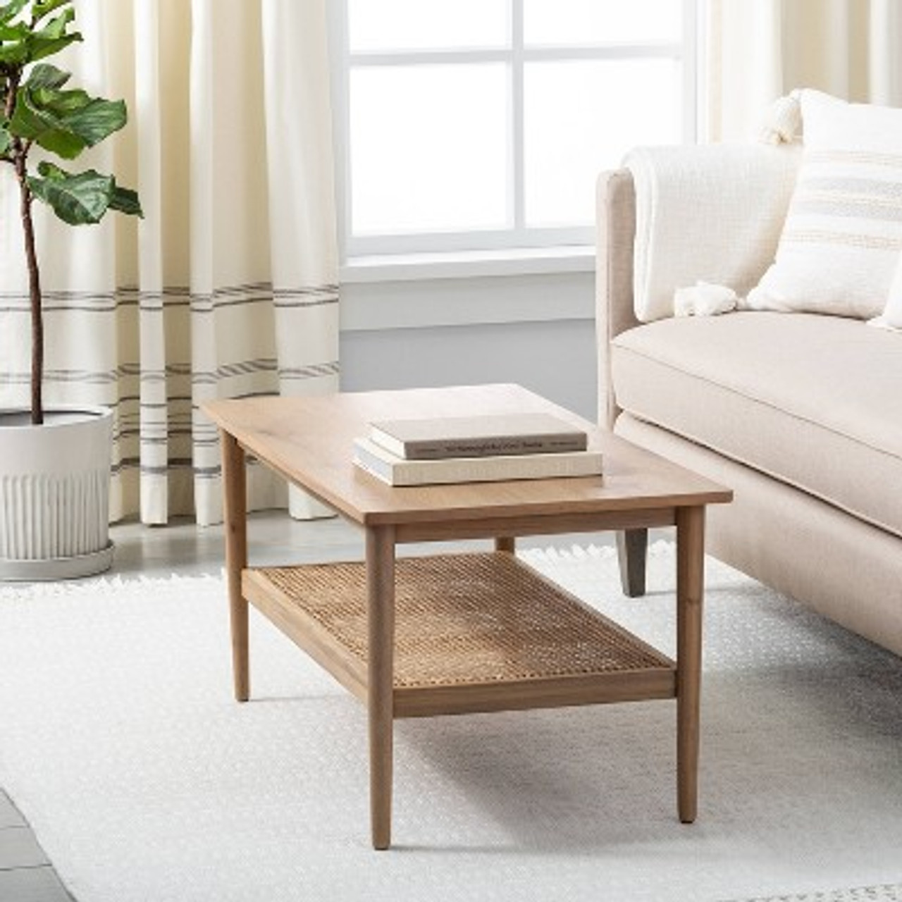 Wood and Cane Coffee Table Natural - Hearth and Hand with Magnolia