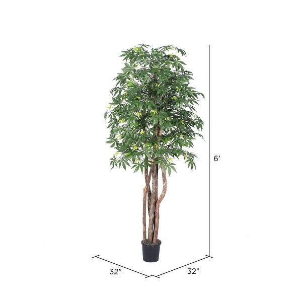 Vickerman 6' Artificial Japanese Maple Executive，Black Plastic Pot