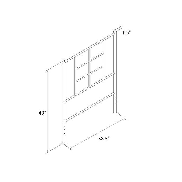 RealRooms Praxis Metal Headboard， Steel Construction， Mounting Hardware Included - - 37849859