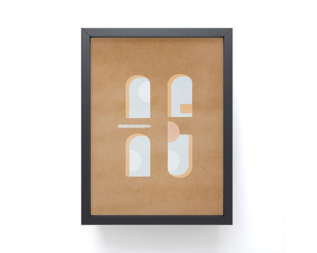 Lola Terracota The Arch Of A Window Abstract Shapes Contemporary Framed Mini Art Print Society6