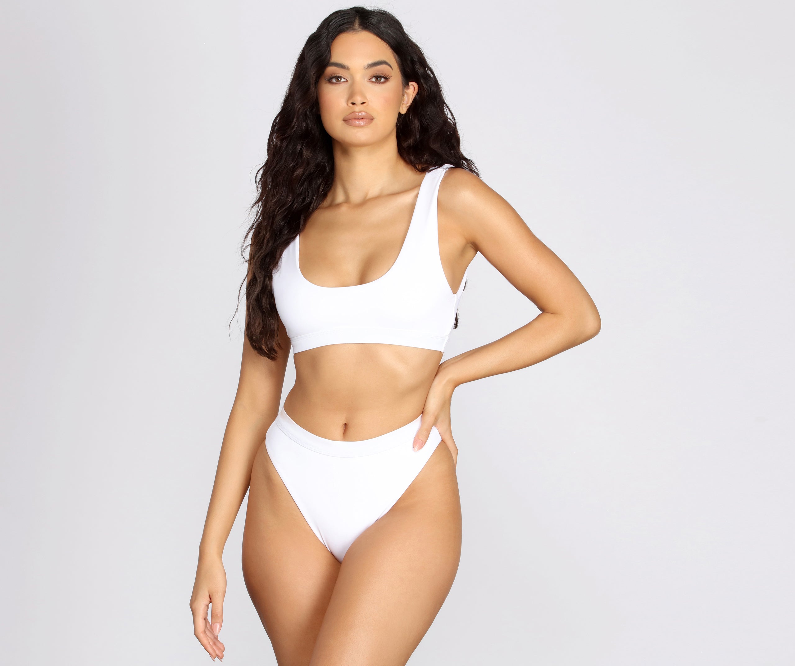 Minimal High Waist Swim Bottoms