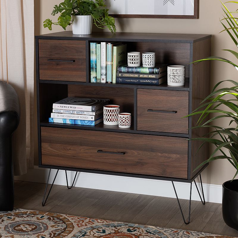 Baxton Studio Charis Bookcase Storage Cabinet