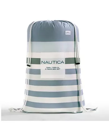 Nautica Lansier Reversible 2-Piece Duvet Cover Set， Twin