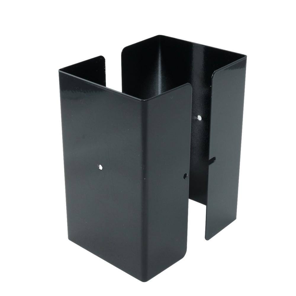 Fence Armor 3.5 in. x 3.5 in. x 12 ft. H Powder Coated Black - Galvanized Steel Pro Series Mailbox and Fence Post Guard FA4X4WBMB-6