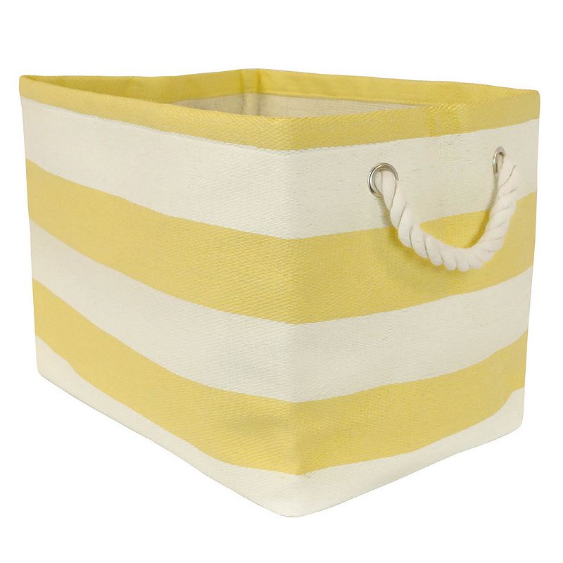 11 Yellow and White Storage and Laundry Bin