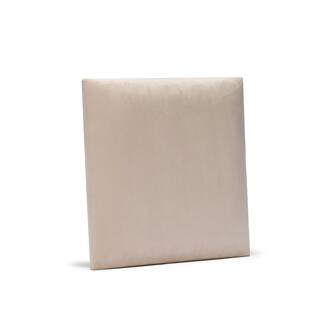 WALL!SUPPLY 1.38 in. x 12 in. x 12 in. Luxury Velvet 2-Piece Decorative Wall Panel in Creme (2-Pack) 20550301