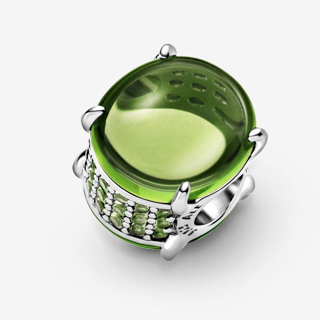 PANDORA  Green Oval Cabochon Charm