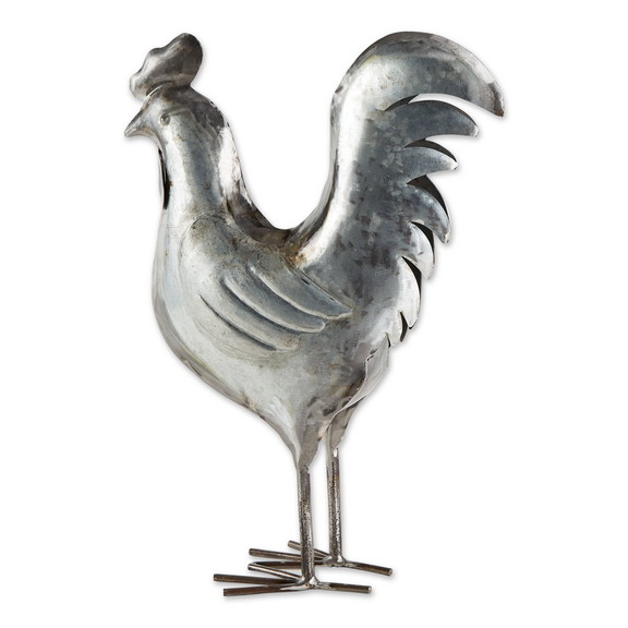 Accent Plus 4506343 Galvanized Rooster Sculpture