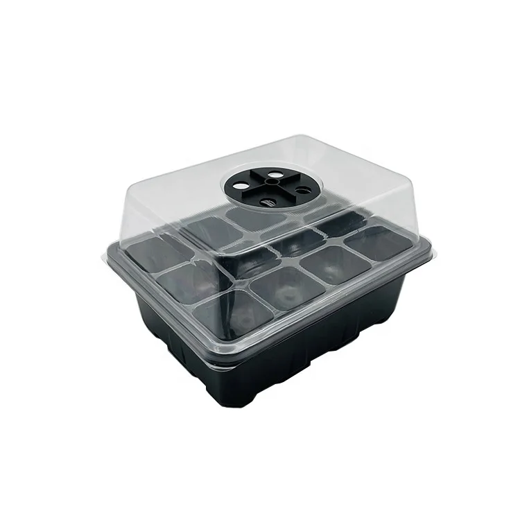 OEM/ODM Plastic Seed Plant Growing Trays 6/12/24 Cells Nursery Seedling Tray With Humidity Domes