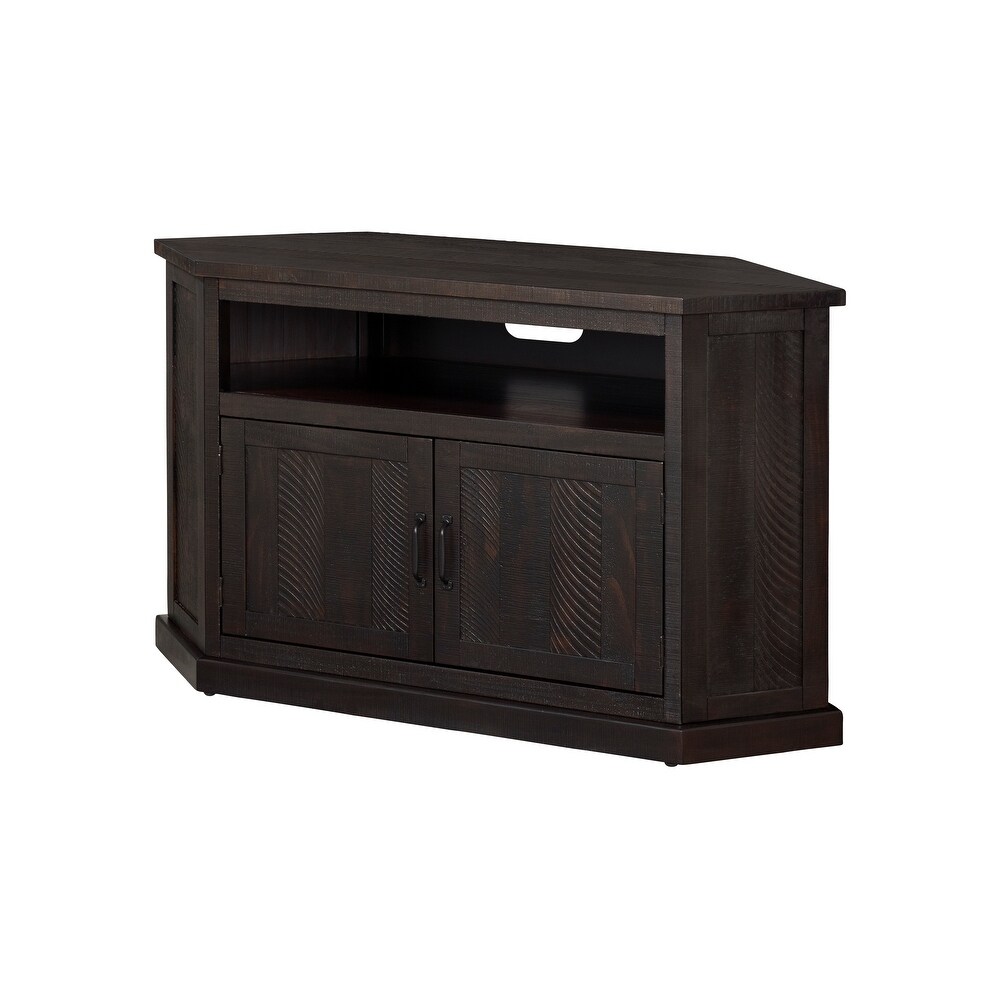 The Gray Barn Danebury Rustic 50 inch Solid Wood Corner TV Stand