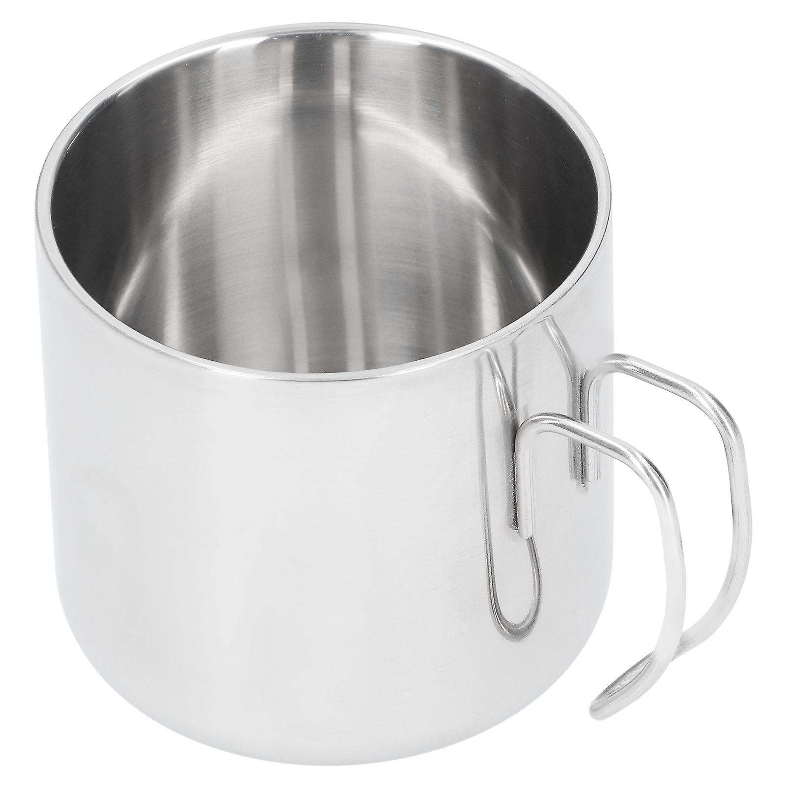 400ml Coffee Mug 304 Stainless Steel Drinkware Portable Tea Cup For Bar Home Office Without Lidsilver