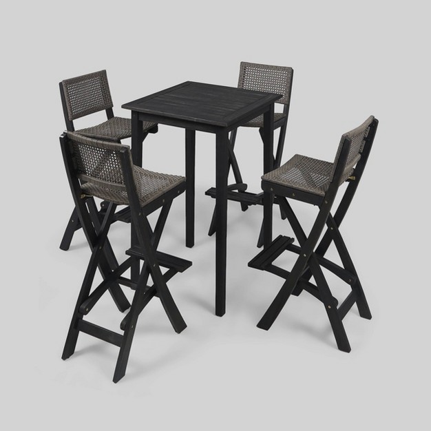 Square Bar Set Dark Gray Christopher Knight Home