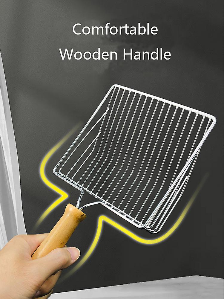 Wooden Handle Metal Cat Litter Shovel Pet Litter Shovel Cat Litter Box Cleaning Shovel Household Cleaning Tools