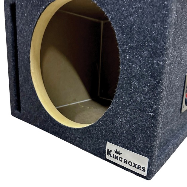 King Boxes S10v 10 in Single speaker Ported Black Carpeted Enclosure