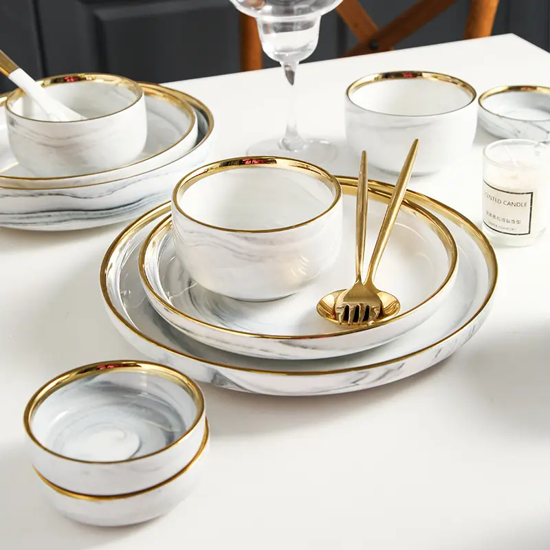 58pcs deluxe ceramic tableware set