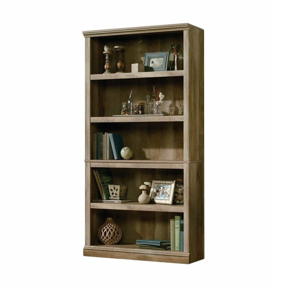 5 Shelf Bookcase Adjustable Shelves Beige   52 x 63