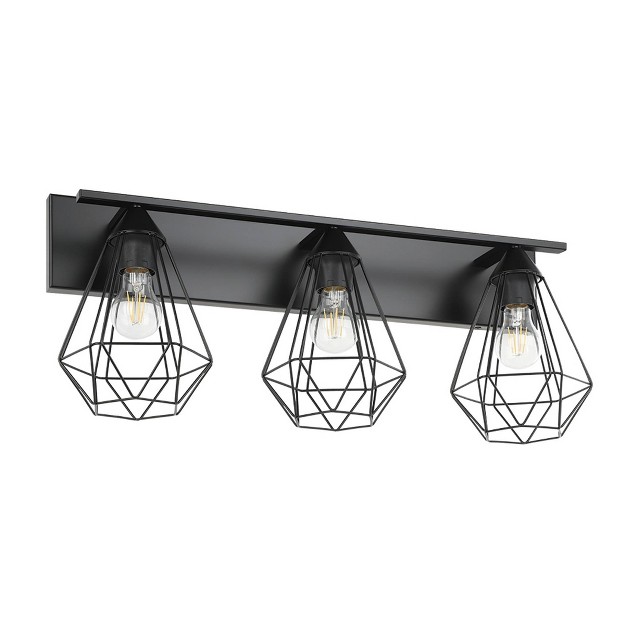 3 light Tarbes Vanity Light Matte Black Eglo