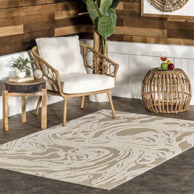 Nuloom Leisa Abstract Swirls Indoor outdoor Patio Area Rug