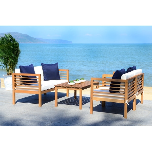 SAFAVIEH Outdoor Living Alda 4piece Set with Accent Pillows