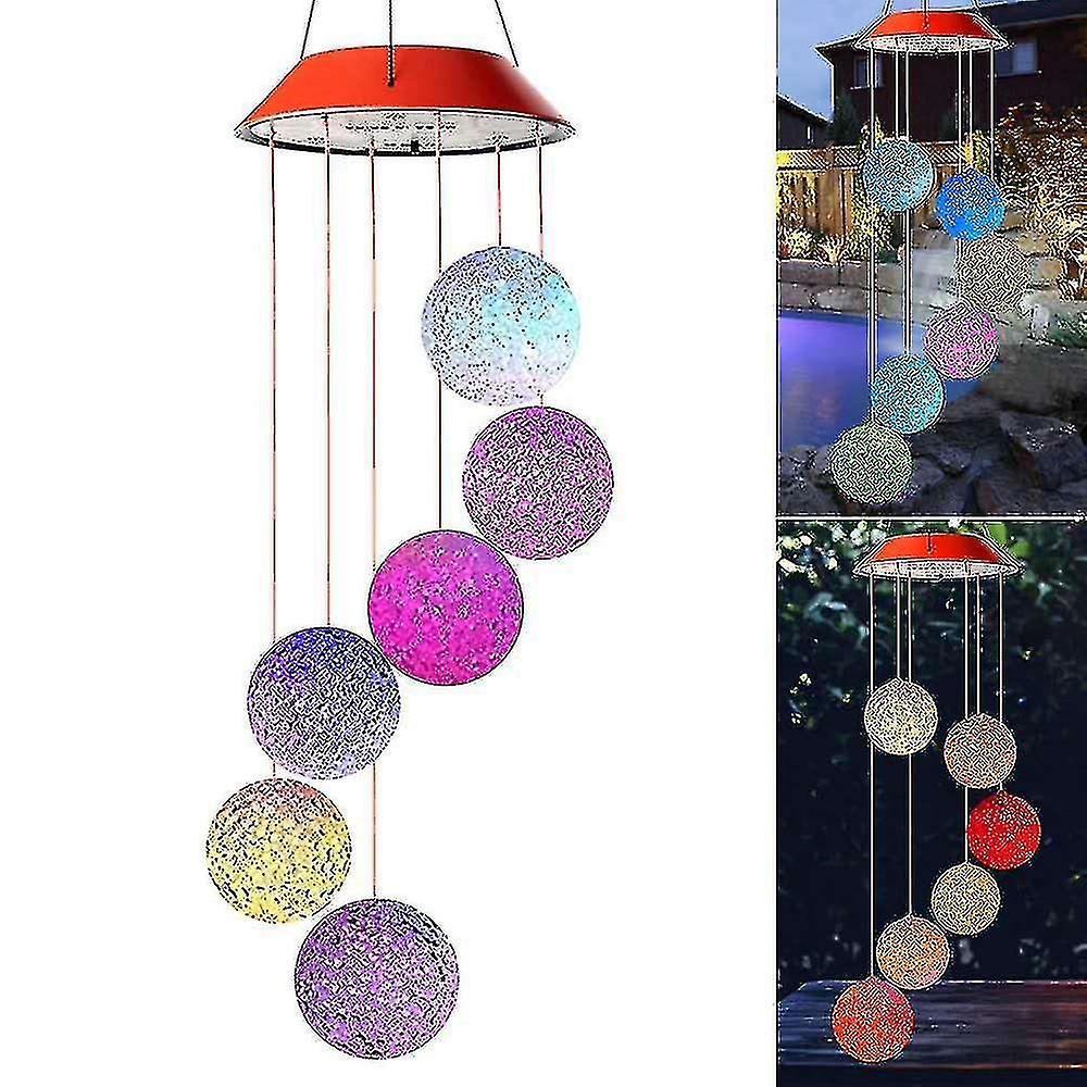 Outdoor Wind C S， Solar  Led Lights， Six-ball Mobile Romantic Wind C S， Suitable For Family