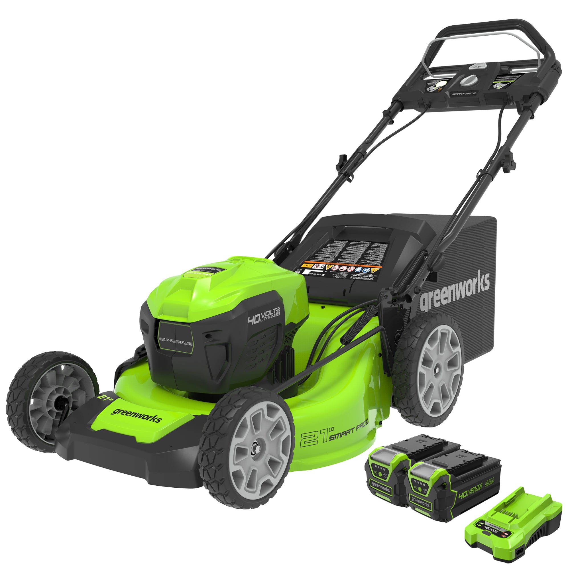 40V 21-Inch Cordless Self-Propelled Lawn Mower | Greenworks