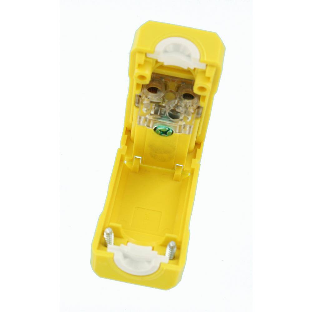 Leviton 20 Amp 125-Volt Python Straight Blade Grounding Connector Yellow 5359-VY