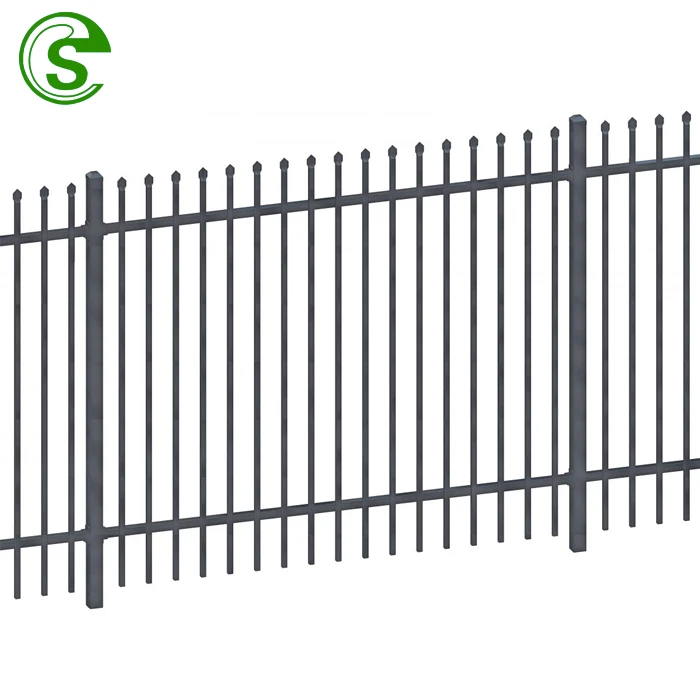 OEM OMD Factory Supply Galvanized Outdoor metal tubular security wrought iron Picket Fence Panels