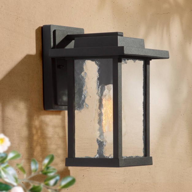 Metal glass Outdoor Wall Lamp Black Lnc