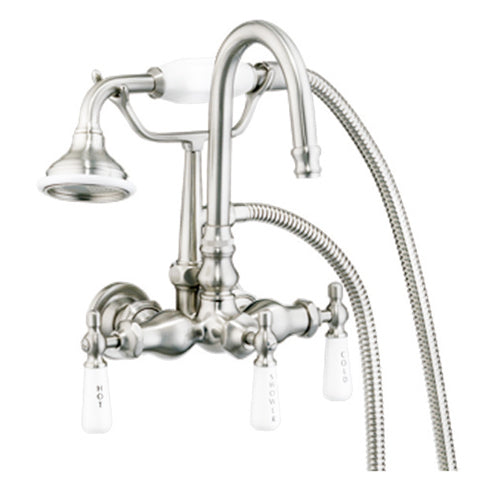 Clawfoot Tub Filler – Diverter Faucet with Code Gooseneck Spout