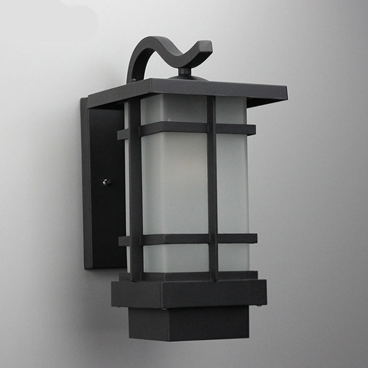 MAZEBLITZ Outdoor Wall Lantern, 1 Piece, Modern Wall Sconce, Outdoor Wall Lights, Outdoor Wall Mounted Lamp, Outdoor Wall Lighting Fixture, Porch Light Fixture in Black Finish with Acrylic Shade.