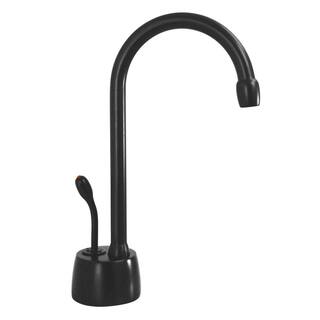 Westbrass 9 in. Velosah 1-Handle Hot Water Dispenser Faucet with Instant Hot Water Tank Matte Black D271HFP-62