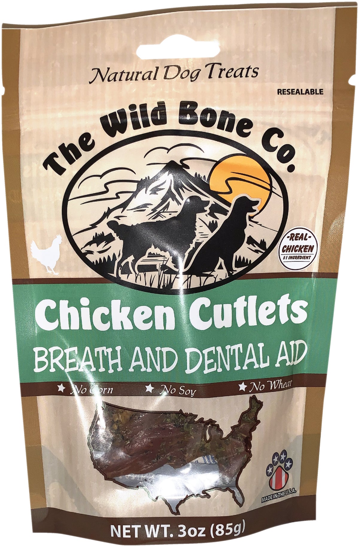 The Wild Bone Company Chicken Cutlets Breathamp Dental Aid 2.75 Oz.