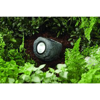 Hampton Bay Solar Hand-Painted Rock LED Spot Light (3-Pack) 50131-3ct