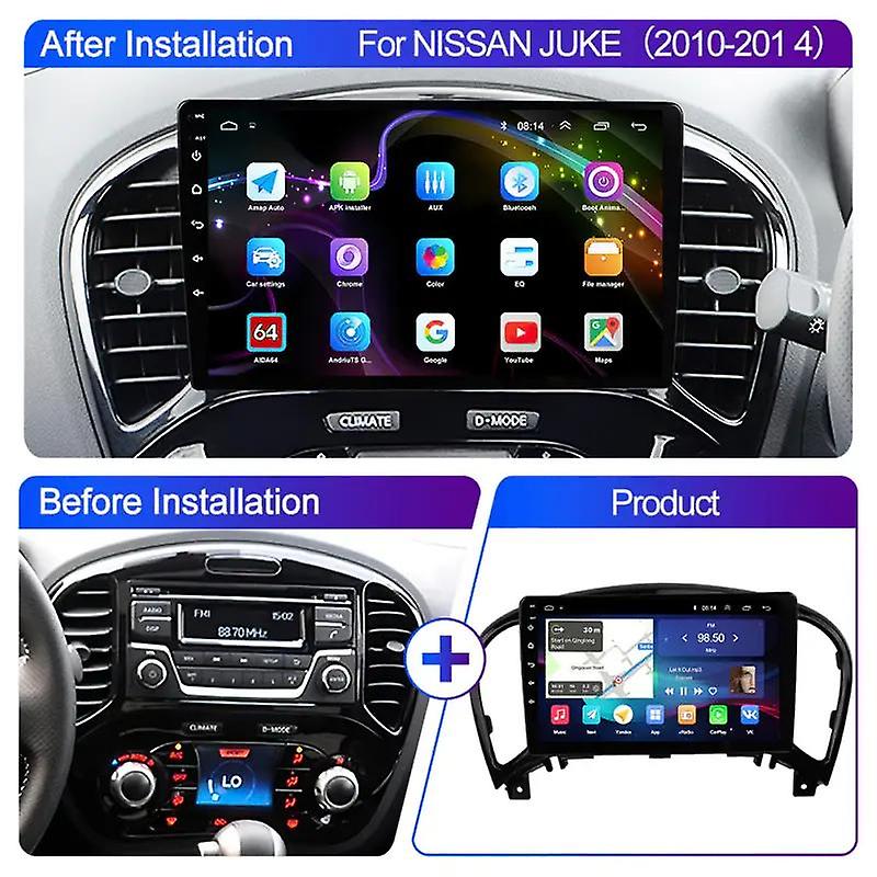 Car Android Radio Multimedia Video Player For Nissan Juke YF15 2010-2014 2 din Carplay GPS Head Unit