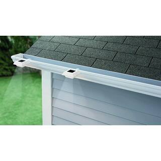 Hampton Bay Solar Powered Integrated LED White Roof Gutter Light (4-Pack) NXT-40001