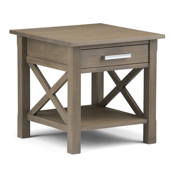 WYNDENHALL Waterloo SOLID WOOD 21 inch Wide Square Contemporary End Side Table - 21 inch Wide