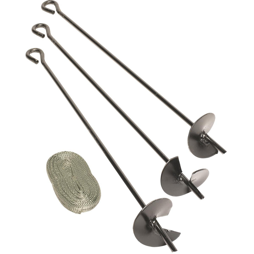 Auger-style Tree Anchor Kit with 15 stakes