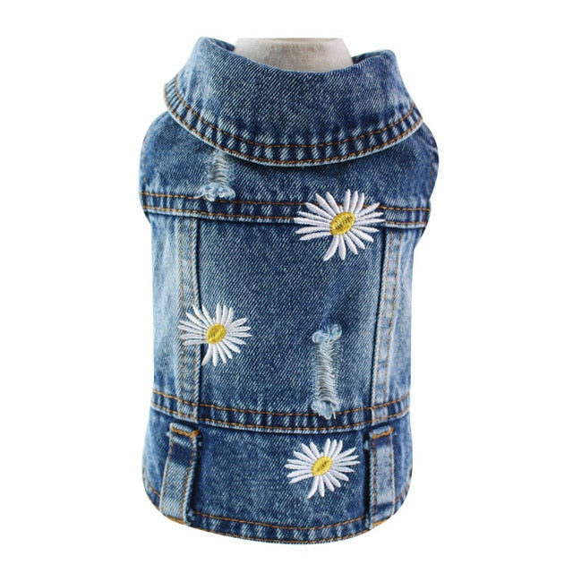 Denim Dog Clothes Cowboy Pet Dog Coat Puppy Clothing For Small Dogs Jeans Jacket Dog Vest Coat Puppy Outfits Cat Clothes