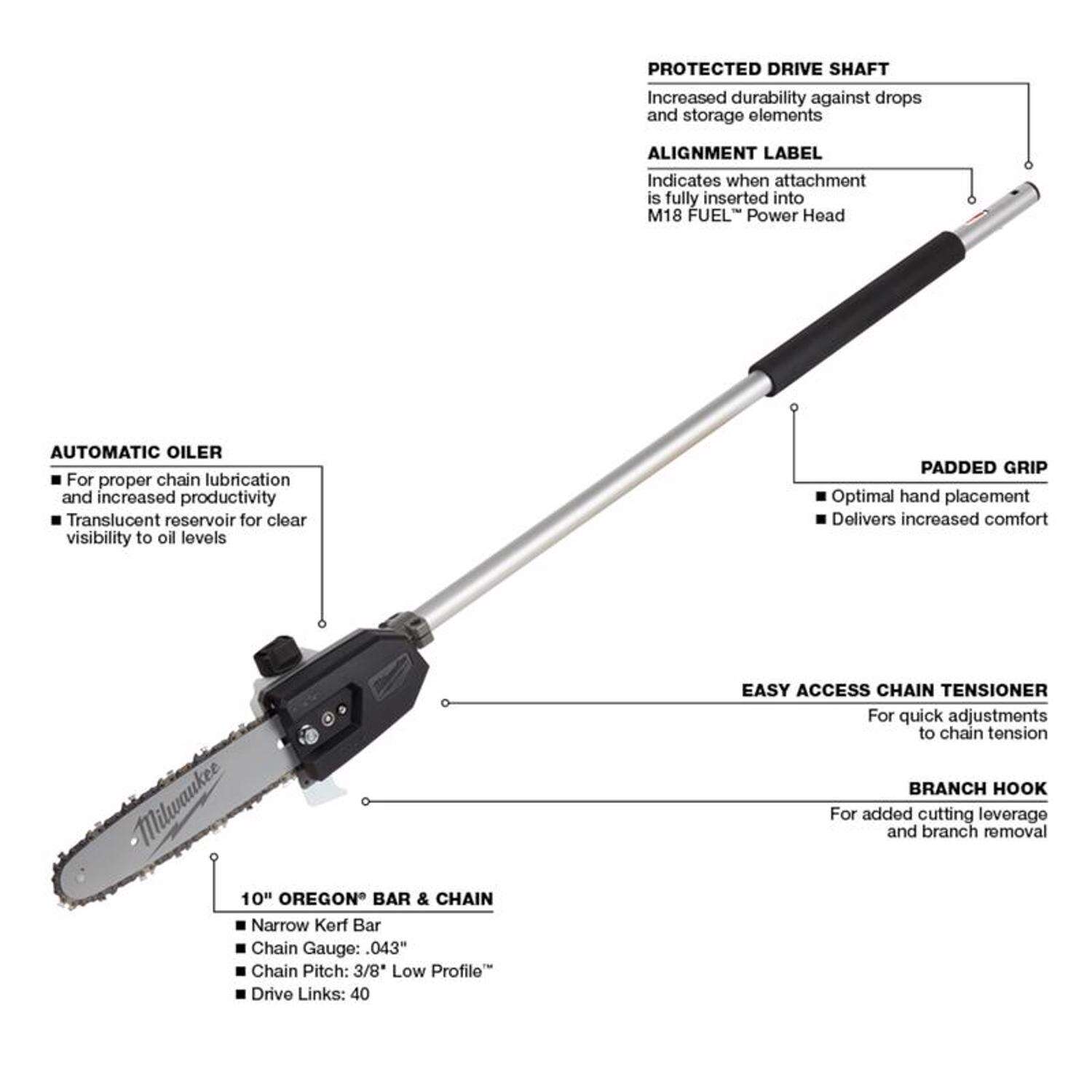 MW M18 FUEL 10 in. Battery Pole Saw