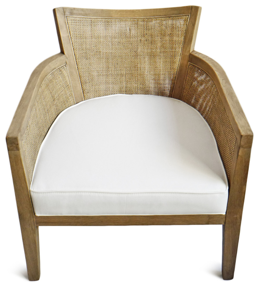 Cane and Oak Arm Chair   Tropical   Armchairs And Accent Chairs   by Design Mix Furniture  Houzz