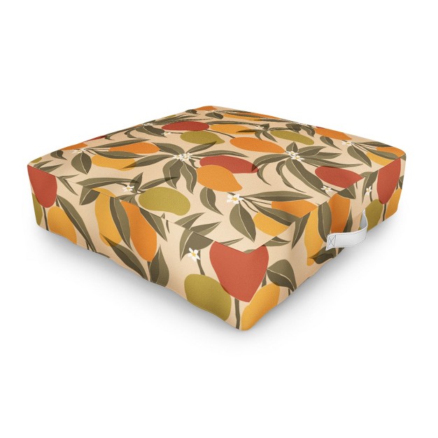 Cuss Yeah Designs Abstract Mangoes Outdoor Floor Cushion Deny Designs