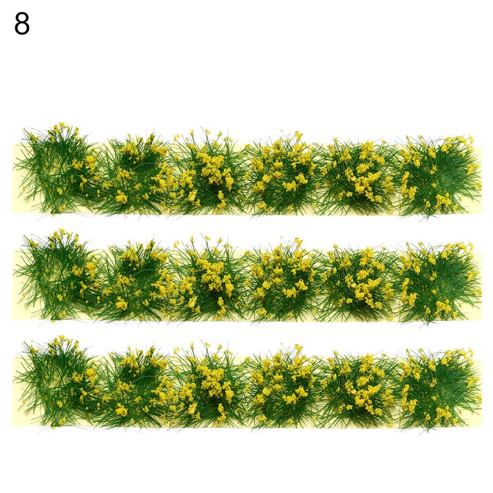 Durable Sand Table DIY Static Scenery Model Grass Tufts Flower Cluster Miniature Garden Decor Landscape Wargame 8