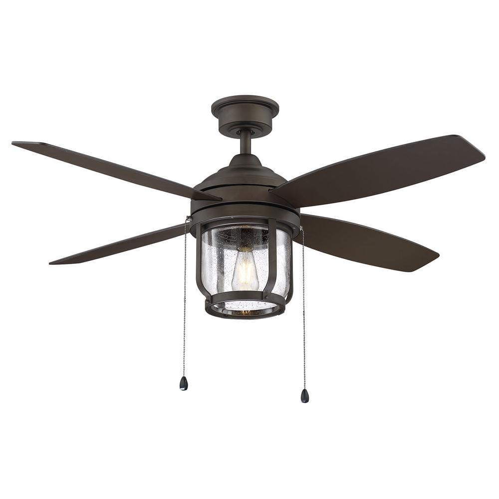 Home Decorators Collection Northampton 52 in LED IndoorOutdoor Espresso Bronze Ceiling Fan with Light