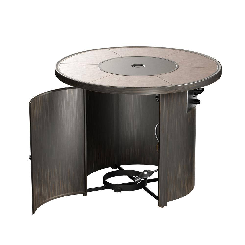 WESTIN OUTDOOR HeatPro 32 in. Round Propane Gas Fire Pit Table 30000 BTU OH3003