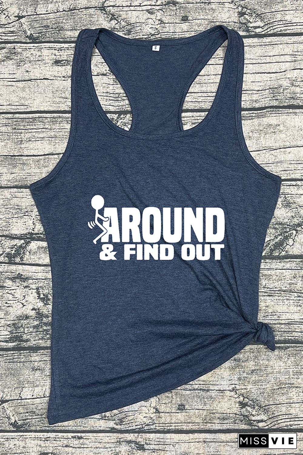 Fck Around And Find Out, Sarcastic Funny, Wine Glass Sleeveless Tank Top Wholesale